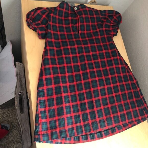 Vintage Sears Smocked Plaid Dress - Baby Doll Prairie - Picture 3 of 4